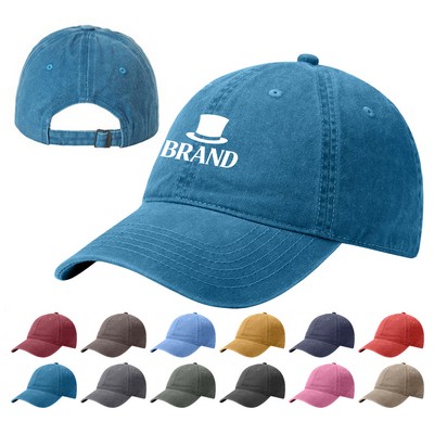 Washed Cotton Twill Baseball Caps