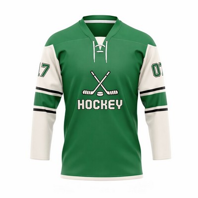 Men's Sublimated Ice Hockey Jersey Poly Interlock 160GSM