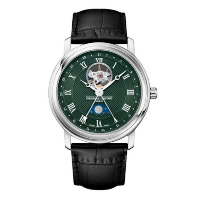 Frederique Constant Men's Heartbeat Moonphase Automatic Watch Green Dial