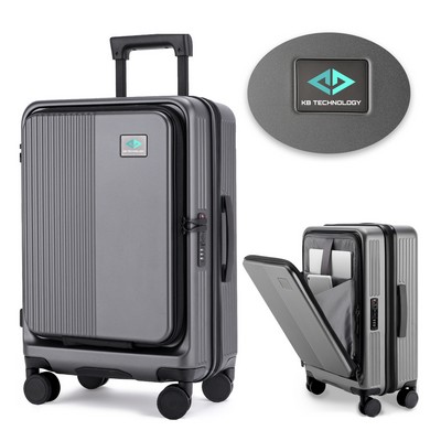 Premium Expandable Carry-On Luggage With Front Pocket