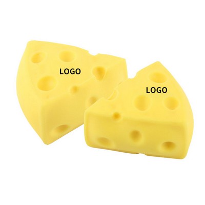Cheese Wedge Shaped TPR Squishy Stress Balls