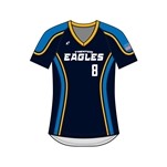 SAMPLE JUICE V-Neck Short Sleeve Fitted Jersey