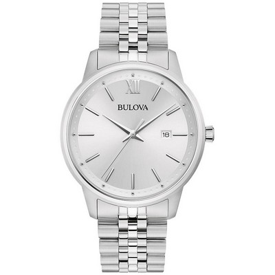 Bulova Watch® Men's Corporate Exclusive Silver-tone Bracelet Watch, Silver Dial