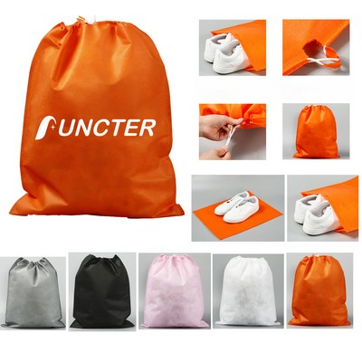17.7" x 21.7" Non-Woven Drawstring Bag Travel Storage Bags Dust Bag