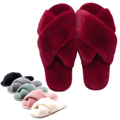 Cross Band Winter Slipper