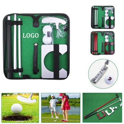 Portable Golf Putter Set Kit w/Ball Hole Cup