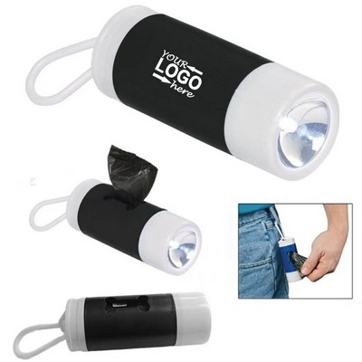 Dog Bag Dispenser With Flashlight
