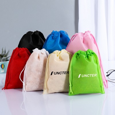 11.8" x 15.8" Non-Woven Shoes Pouch Drawstring Purse Bag