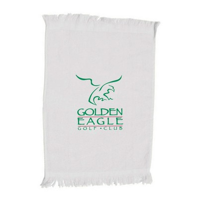 Velour Fingertip Golf Towel with Fringe - 11"x18"
