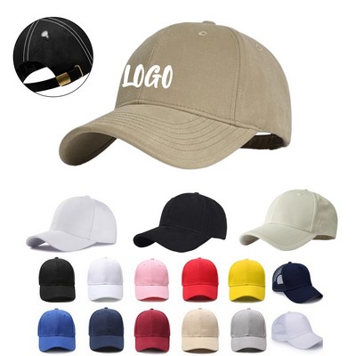 6-Panel Adjustable Cotton Twill Baseball Cap