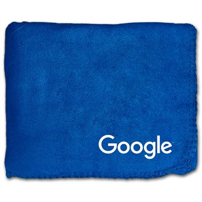 50"X60" Whipstitch Fleece Blanket - Royal Blue
