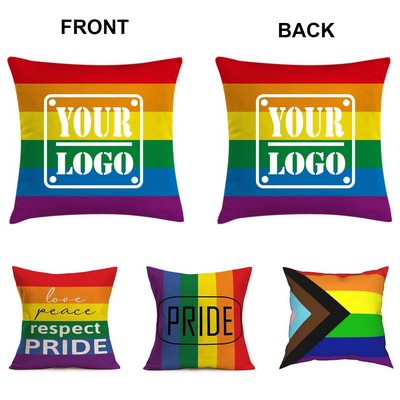 18x18" Pride Rainbow Throw Pillows