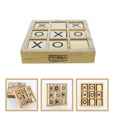 Wooden Tic-Tac-Toe Desktop Game