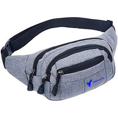 Large Crossbody Fanny Pack Bag,Headphone Hole Design Running Wallets Waist Packs,Hands-Free Wallets