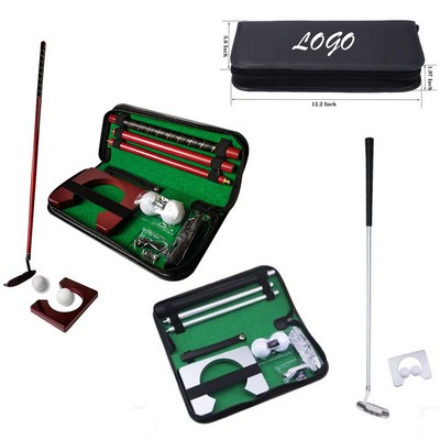 Travel Indoor Golf Wooden Club Putter Kit