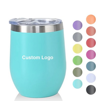 12 OZ Egg Shaped Stainless Steel Vacuum Insulated Coffee Mug