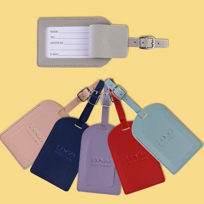 Vegan Leather Luggage Tags With Logo