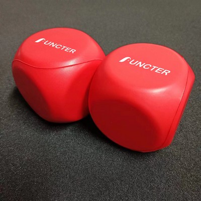 Red PU Foam Dice Model Decoration, Pressure Reducing Grip Ball