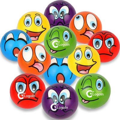 Smile Face Stress Ball with Party Favors 2.5" Funny Foam Squeeze Toys