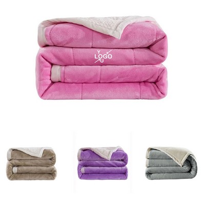 Oversized Micro Mink Sherpa Throw Blanket