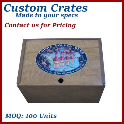 Custom Beer Style Wooden Crate / Wooden Box - Made to Order