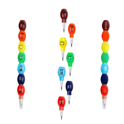 Emotional Face Beaded Stackable Pencil