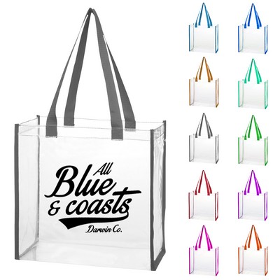 Sleek Transparent Stadium Tote Bag