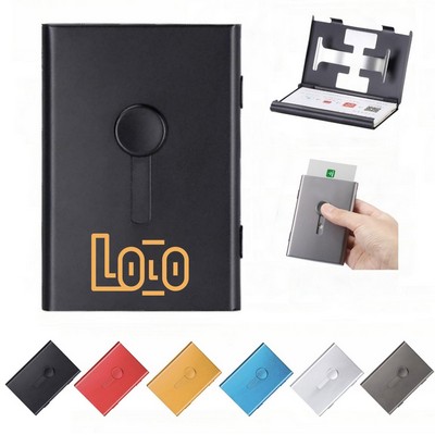 Slide Out Business Card Holder Case with RFID Blocking