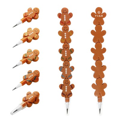 Genger Bread Man Stackable Pencil