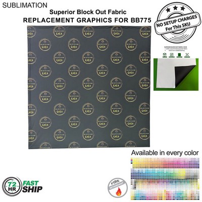 72 Hr Fast Ship - Replacement Graphics for 7.5' Straight Wall with Velcro on the back