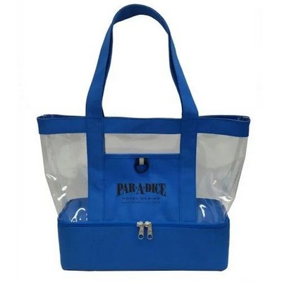 Mannitok® Clear Beach Tote Bag w/Cooler Compartment