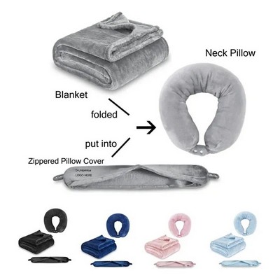 2-in-1 Travel Blanket and Pillow Set