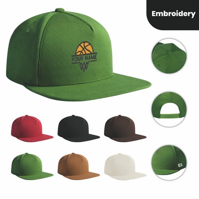 Premium Corduroy Cotton 5 Panel Cap
