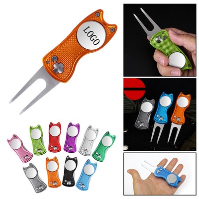 Folding Golf Divot Repair Tool
