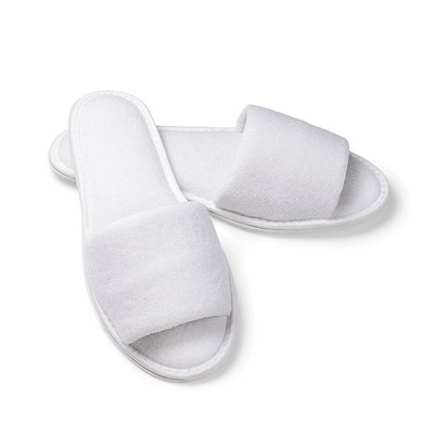 Woman's Open Toe Terry Velcro® Closure Slipper