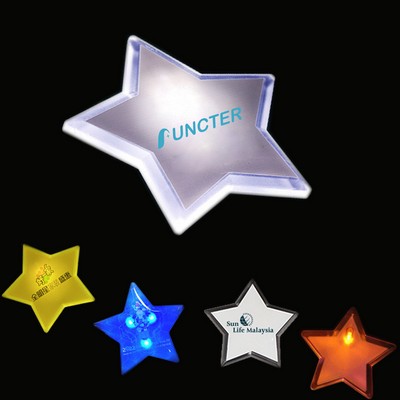 Star Shape LED Acrylic Flashing Badge Brooch Pin