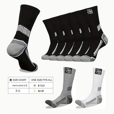 Men's Moisture-Wicking Crew Socks for Daily Wear