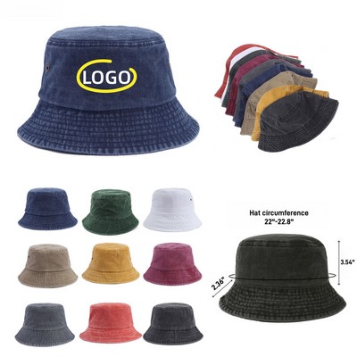 Vintage Washed Cotton Bucket Hat