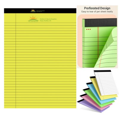 8.5 x 11 Easy Tear-Off Colored Legal Notepads with 30 Sheets