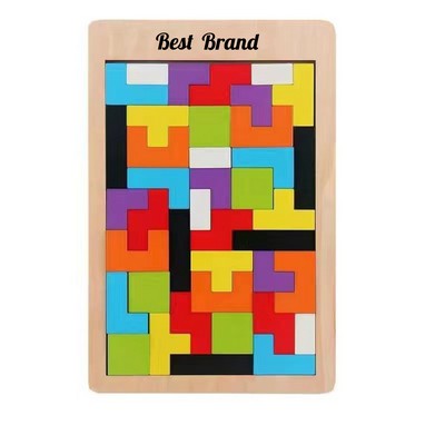 Wooden Tetris Puzzle Intelligence Game For Kids