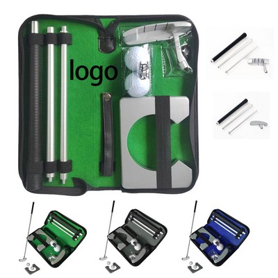 Portable Golf Putter Set Kit w/Ball Hole Cup