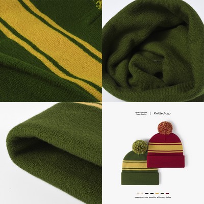 Knit Beanie Warm Pom Pom Cute Winter Hats