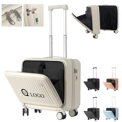 18" Abs/Pc Carry-On Front-Opening Design Travel Luggage