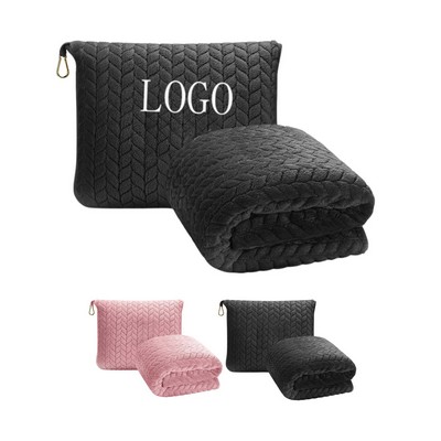 Dual-Function Travel Pillow Blanket