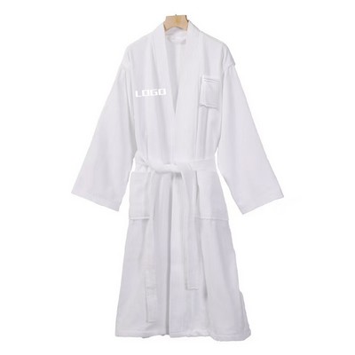 Pure Cotton Embroidered Waffle Robe