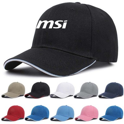Structured 6 Panels Sandwich Bill Baseball Cap
