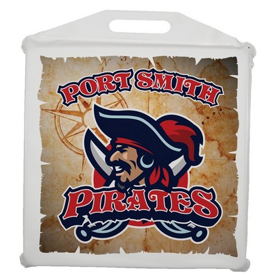 Square Vinyl Stadium Seat Cushion, Full Color Imprint (14"x14"x1 1/2")