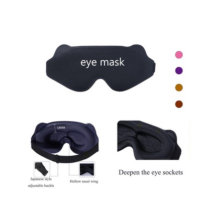 Light Tight Memory Cotton 3D Contoured Cup Sleep Mask