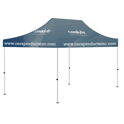 Pop-Up Tent Kit, Full-Color, Dye Sublimation, 10'L x 15'W