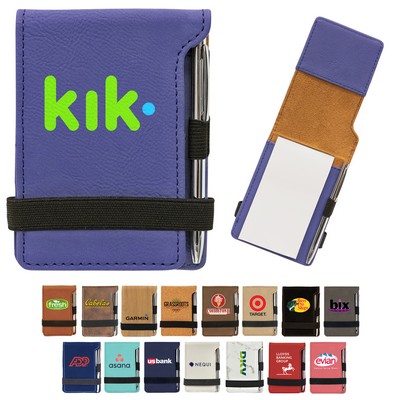 Leatherette Notepad with Pen